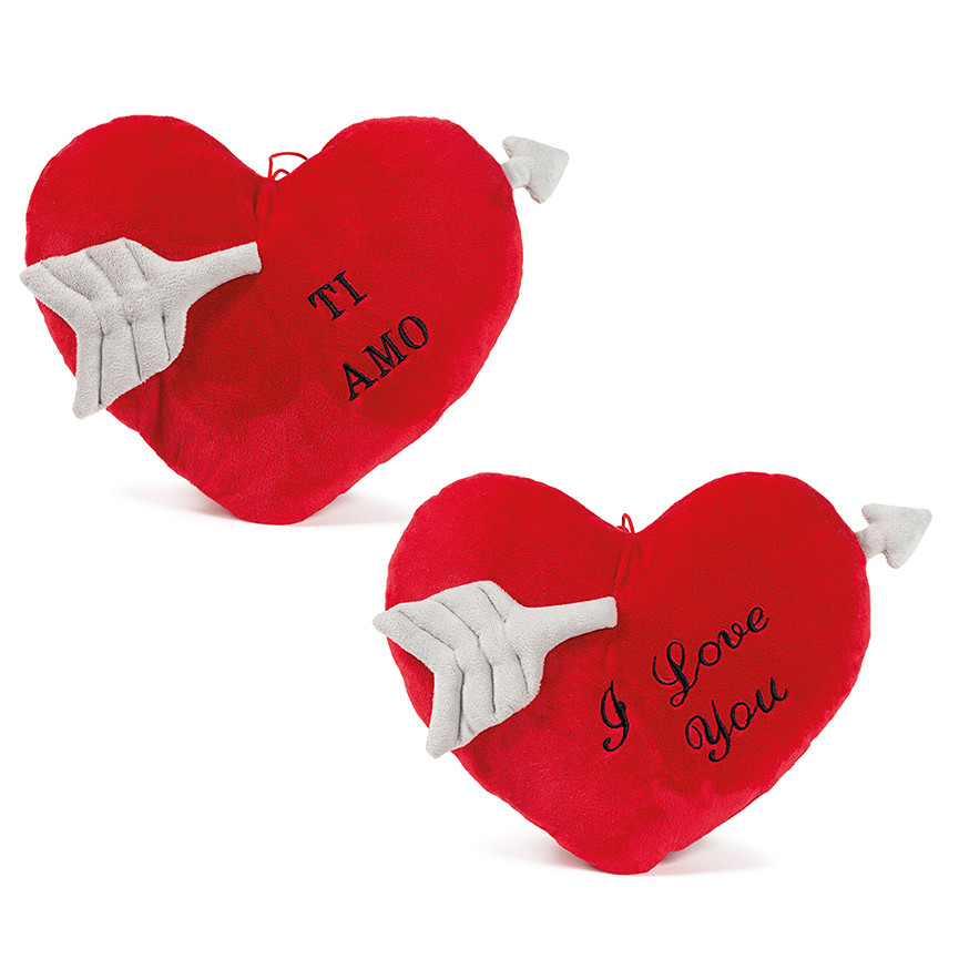 SV CUSCINO CUORE 30CM C/ FRECCIA 2 ASS 25727