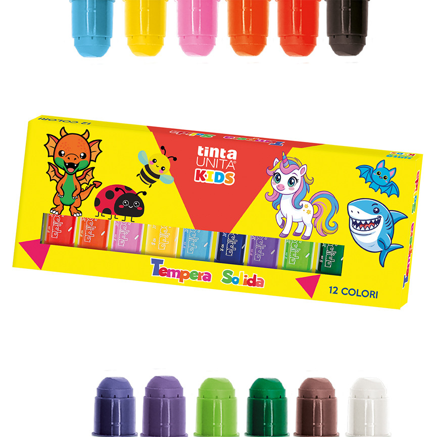TEMPERA SOLIDA T.UNITA KIDS 12PZ 91950 25