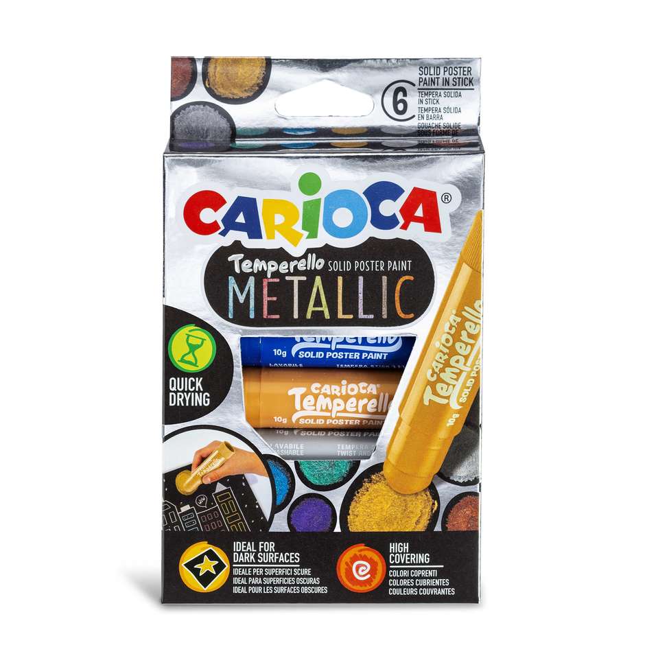 TEMPERA SOLIDA TEMPERELLO METALLIC 6 PEZZI