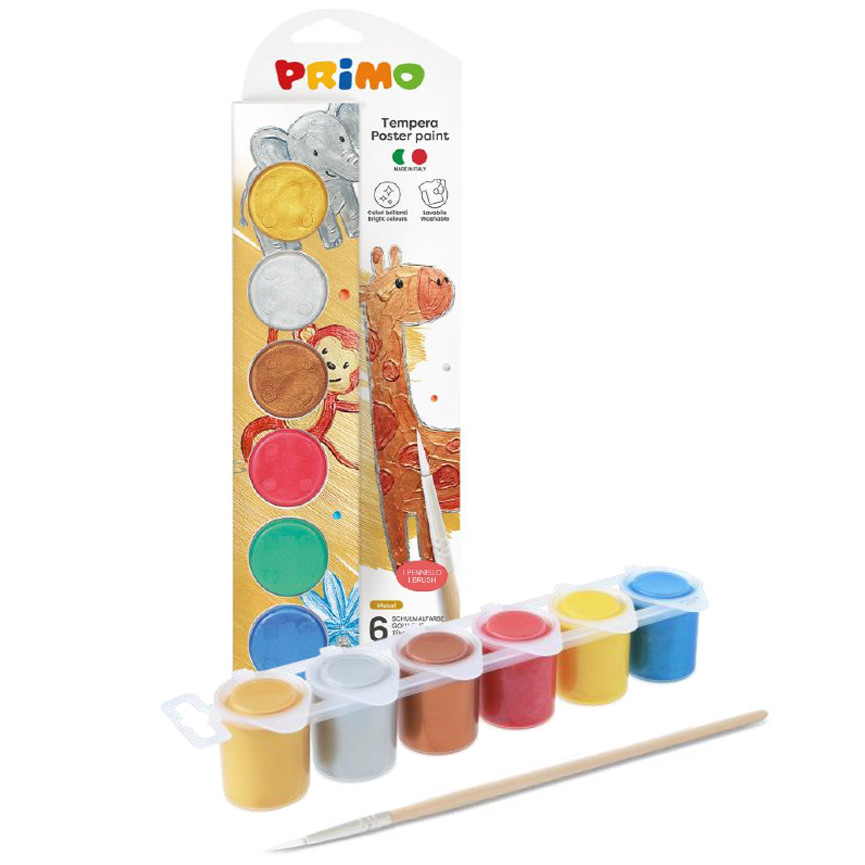 TEMPERE PRIMO 25ML 6PZ INVASETTO COLORI METAL