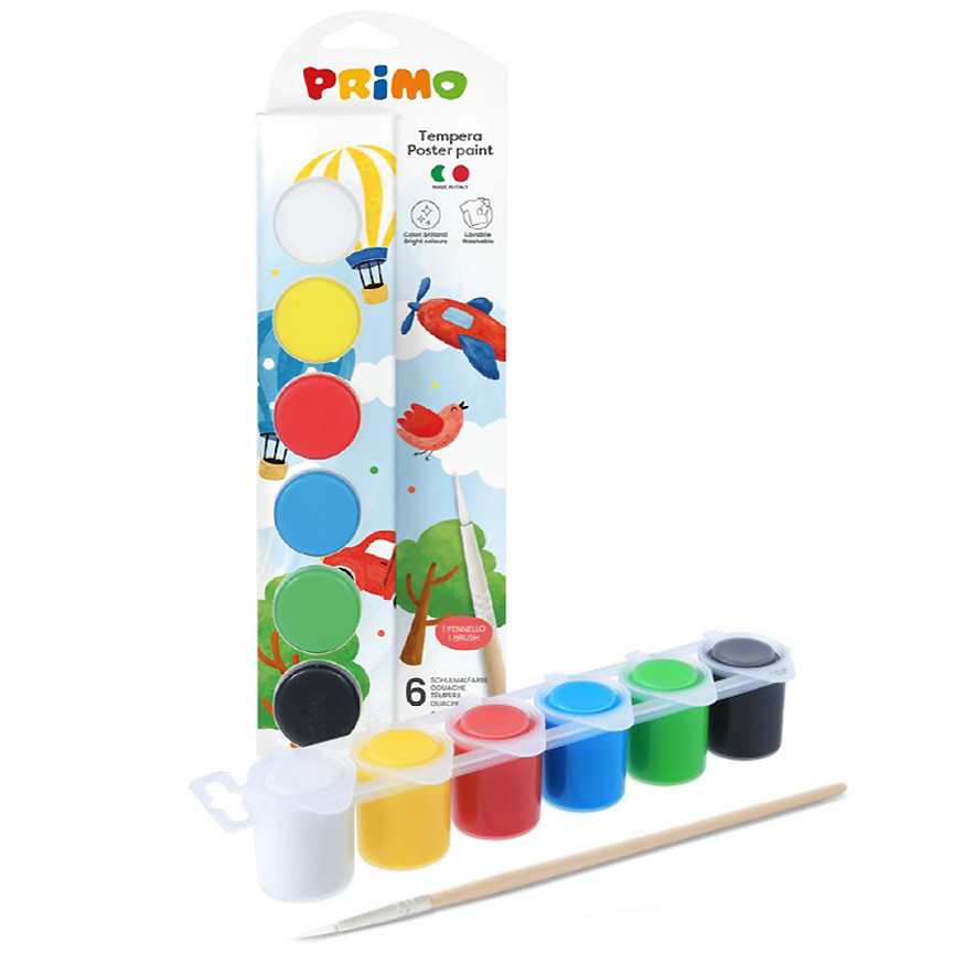 TEMPERE PRIMO 25ML 6PZ VASETTO COLORI CLASSICI