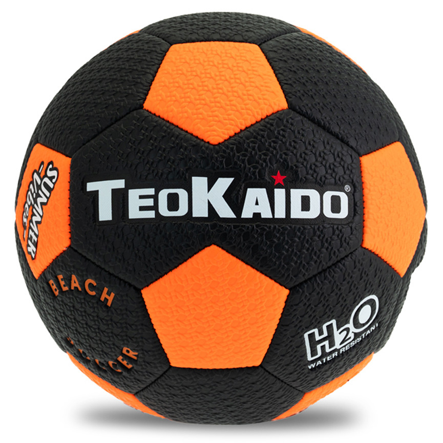 TEOKAIDO PALLONE BEACHSOCCER T5 NERO ARANCIO 52390