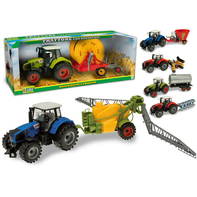 TRATTORE FRIZIONE CON RIMORCHIO 6 ASSORTITI 65639