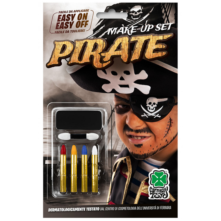 TRUCCO 4 MATITE + FONDOTINTA NERO PIRATA 9431