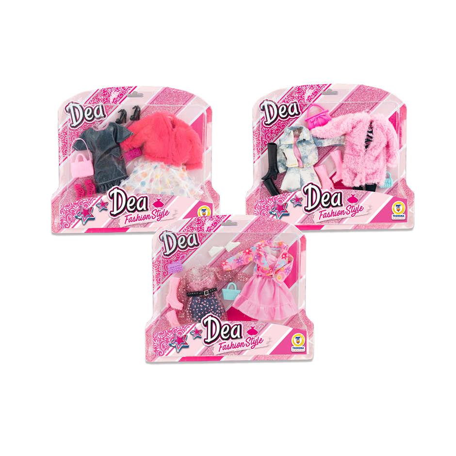 VESTITI BAMBOLA FASHION STYLE 3 ASSORTIMENTI