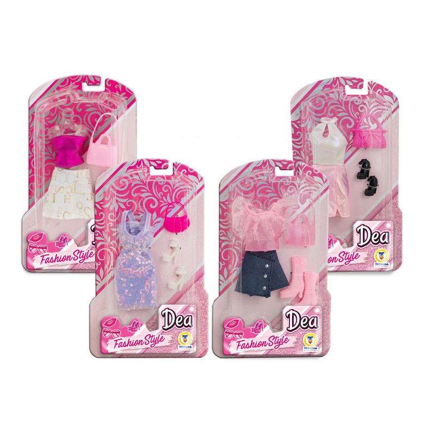VESTITI BAMBOLE TIPO BARBIE FASHION STYLE 4 ASS