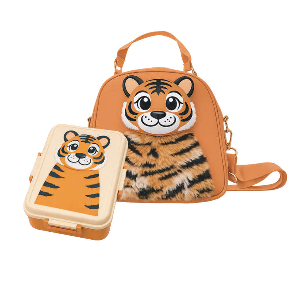 ZAINO BORSA + PORTA MERENDA FRIENDS SET TIGRE